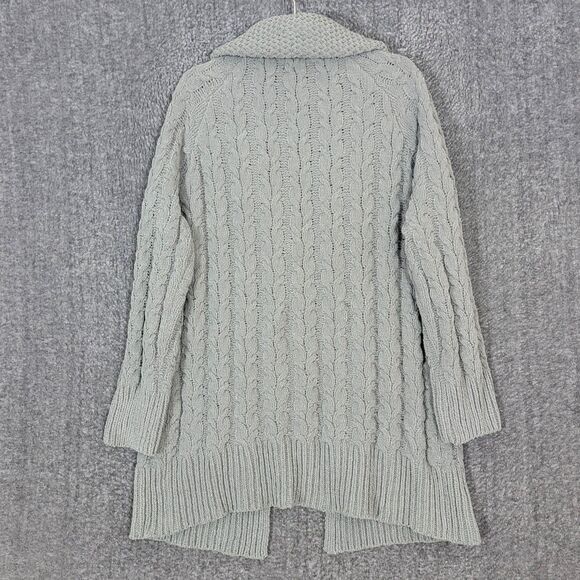 POL Cardigan Sweater Womens Small Sage Green Chunky Cozy Knit Shawl Collar - Picture 7 of 13